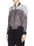 Front View - Click To Enlarge - 3.1 PHILLIP LIM - Contrast wavy print silk twill bomber jacket