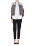 Figure View - Click To Enlarge - 3.1 PHILLIP LIM - Contrast wavy print silk twill bomber jacket