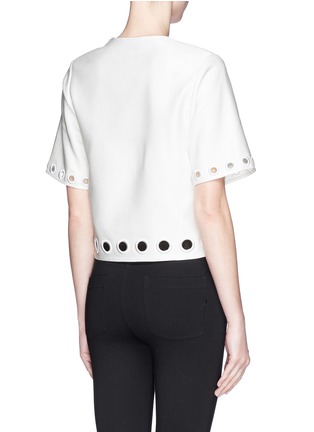 Back View - Click To Enlarge - 3.1 PHILLIP LIM - Eyelet embroidery cropped top