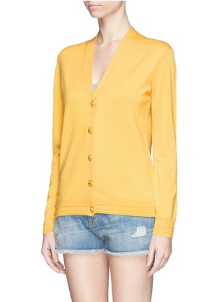 Front View - Click To Enlarge - TORY BURCH - 'Madison' merino wool blend cardigan
