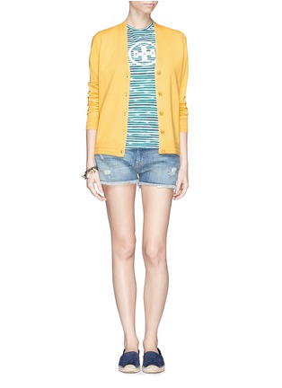 Figure View - Click To Enlarge - TORY BURCH - 'Madison' merino wool blend cardigan