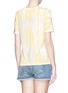 Back View - Click To Enlarge - TORY BURCH - 'Cathy' contrast stripe logo T-shirt