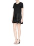 Figure View - Click To Enlarge - THAKOON - Accordion pleat tier jersey dress