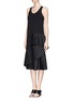 Figure View - Click To Enlarge - THAKOON - Accordion pleat tier jersey dress 