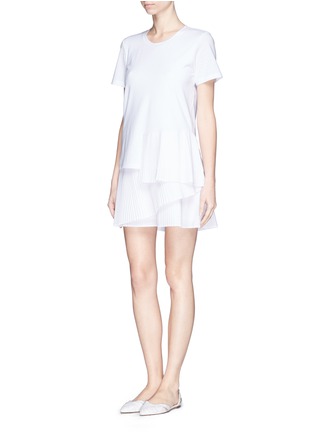 Figure View - Click To Enlarge - THAKOON - Accordion pleat tier T-shirt dress 