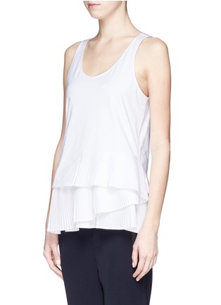 Front View - Click To Enlarge - THAKOON - Layered pleat hem tank top