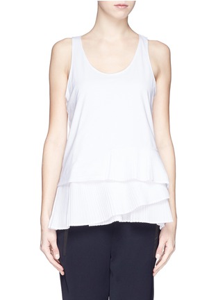 Main View - Click To Enlarge - THAKOON - Layered pleat hem tank top