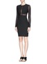 Figure View - Click To Enlarge - ELIZABETH AND JAMES - 'Elodie' mesh panel dress
