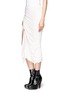 Front View - Click To Enlarge - RICK OWENS LILIES - Layered draped slit midi skirt