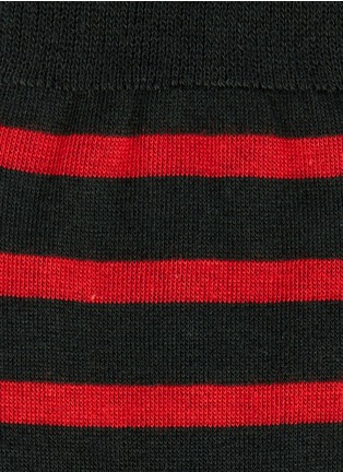 Detail View - Click To Enlarge - 90099 - Cotton-cashmere blend striped socks