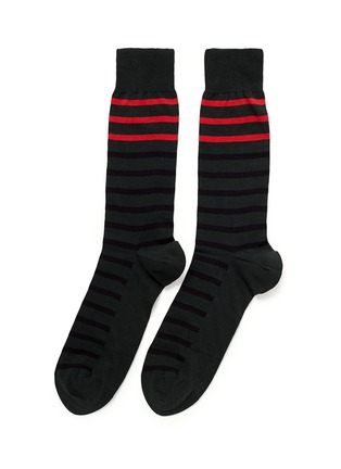Main View - Click To Enlarge - 90099 - Cotton-cashmere blend striped socks