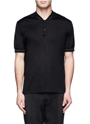 Main View - Click To Enlarge - LANVIN - Striped detail polo shirt