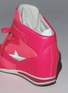 Detail View - Click To Enlarge - ASH - 'Jazz Biz' reflective-trim fluo leather wedge sneakers
