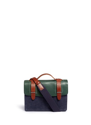 Main View - Click To Enlarge - SEVENTY EIGHT PERCENT - Zazie leather denim mini satchel