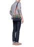 Figure View - Click To Enlarge - SEVENTY EIGHT PERCENT - Zazie leather denim mini satchel