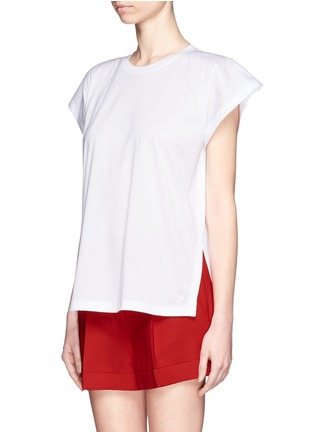 Front View - Click To Enlarge - VALENTINO GARAVANI - Cap-sleeve cotton T-shirt