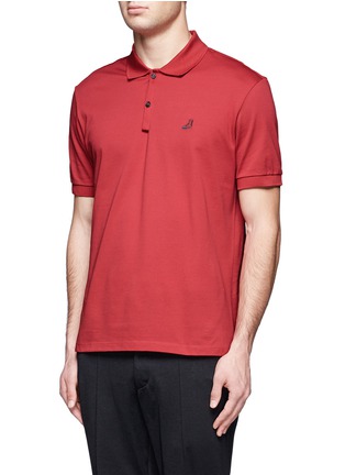 Front View - Click To Enlarge - LANVIN - Sneaker-logo cotton polo shirt