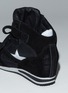 Detail View - Click To Enlarge - ASH - 'Jazz Biz' reflective-trim suede wedge sneakers