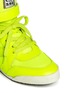 Detail View - Click To Enlarge - ASH - 'Jazz Biz' reflective-trim fluo leather wedge sneakers