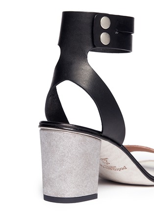 Detail View - Click To Enlarge - PEDRO GARCIA  - Xola metallic heel leather sandals