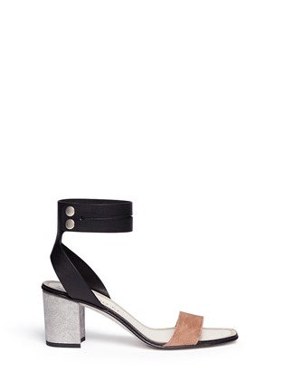 Main View - Click To Enlarge - PEDRO GARCIA  - Xola metallic heel leather sandals