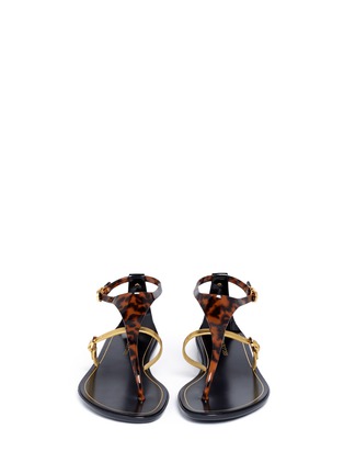 Figure View - Click To Enlarge - SERGIO ROSSI - Tortoiseshell strap jelly sandals