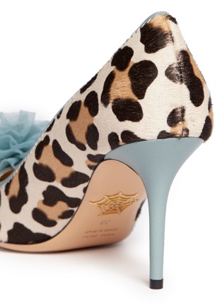 Detail View - Click To Enlarge - CHARLOTTE OLYMPIA - 'Desirée' leopard print calf hair pumps
