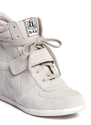 Detail View - Click To Enlarge - ASH - 'Bowie' suede wedge sneakers