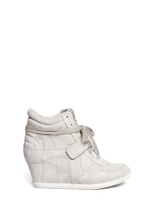 Main View - Click To Enlarge - ASH - 'Bowie' suede wedge sneakers