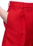 Detail View - Click To Enlarge - VALENTINO GARAVANI - Crepe pleat front shorts