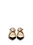Figure View - Click To Enlarge - JIMMY CHOO - 'Gamble' cross strap leather flats