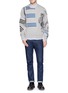 Figure View - Click To Enlarge - KENZO - Stripe tiger embroidery Eiffel Tower sweatshirt