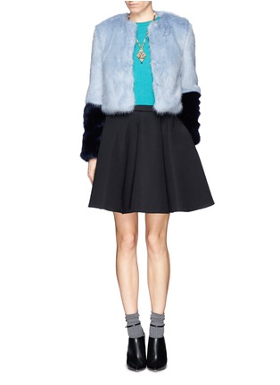 Figure View - Click To Enlarge - SHRIMPS - 'Bailey' faux fur cropped jacket
