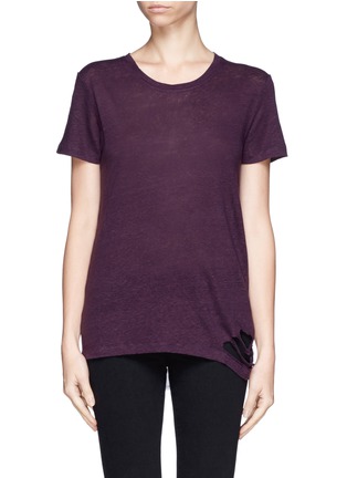 Main View - Click To Enlarge - IRO - 'Poppy' distressed linen T-shirt