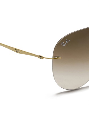 Detail View - Click To Enlarge - RAY-BAN - 'Aviator Light Ray' rimless sunglasses