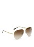 Figure View - Click To Enlarge - RAY-BAN - 'Aviator Light Ray' rimless sunglasses