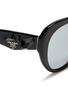 Detail View - Click To Enlarge - PRADA - Crystal temple oval sunglasses