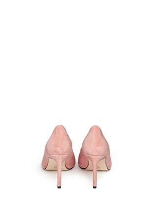 Back View - Click To Enlarge - PEDDER RED - 'Jess' pointed toe suede pumps