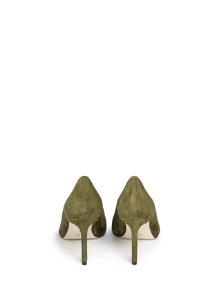 Back View - Click To Enlarge - PEDDER RED - 'Jess' pointed toe suede pumps