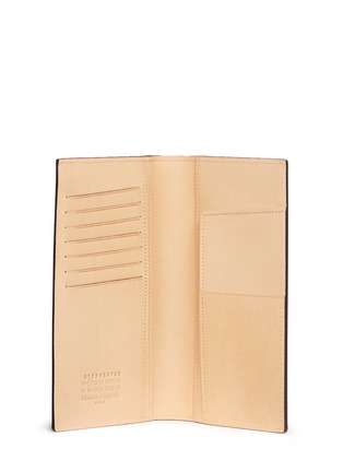 Figure View - Click To Enlarge - MAISON MARGIELA - Contrast stitch leather continental wallet