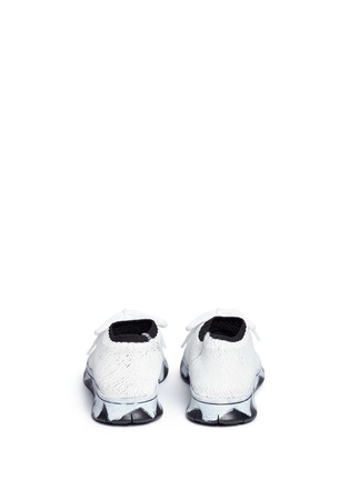 Back View - Click To Enlarge - MAISON MARGIELA - 'Crunch' coated knit sneakers