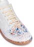 Detail View - Click To Enlarge - MAISON MARGIELA - 'Replica' paint splatter suede trim leather sneakers
