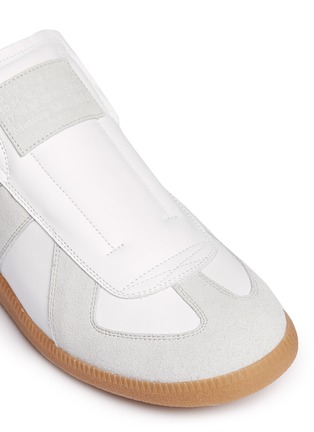 Detail View - Click To Enlarge - MAISON MARGIELA - 'Replica' suede trim leather slip-on sneakers