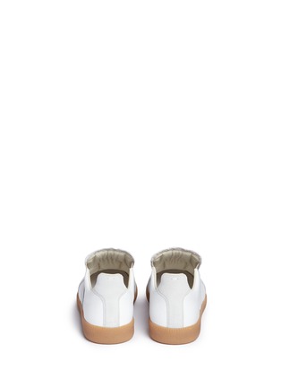 Back View - Click To Enlarge - MAISON MARGIELA - 'Replica' suede trim leather slip-on sneakers