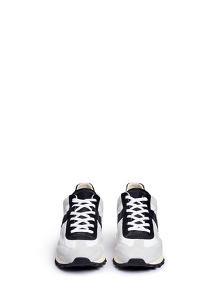 Front View - Click To Enlarge - MAISON MARGIELA - 'Retro Runner' mixed media sneakers