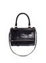 Main View - Click To Enlarge - GIVENCHY - 'Pandora' medium croc embossed panel leather bag