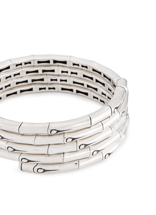 Detail View - Click To Enlarge - JOHN HARDY - Silver bamboo four row coil bracelet