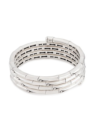 Figure View - Click To Enlarge - JOHN HARDY - Silver bamboo four row coil bracelet