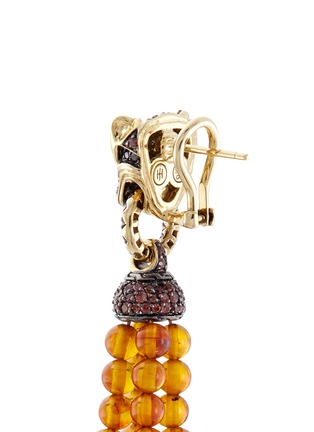 Detail View - Click To Enlarge - JOHN HARDY - Diamond sapphire topaz 18k yellow gold macan beaded drop earrings