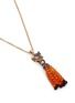 Figure View - Click To Enlarge - JOHN HARDY - Diamond sapphire chaelcedony 18k yellow gold macan beaded tassel necklace